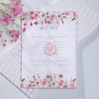 50 Pack Blush Pink Floral Vellum Jackets& Eucalyptus Wax Seal Stickers - Image 2