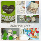 Baby Shower Guest Book Alternative Wooden Drop Box Frame Keepsake Avocado - Image 7