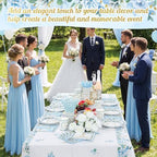 Ceenna 452 Pcs First Communion Party Decoration Boy for 50, Blue Baptism Paper Plate Napkin Cup Tablecloth Cutlery Straw God Bless Disposable Tableware for Christening Religious Baby Shower Supplies - Image 4
