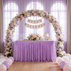 1-Pack Light Purple 2-in-1 Tulle Tablecloth for 6-Foot Rectangular Table - Image 7