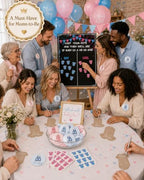 Gender Reveal Games For Guests 180 Pack All-in-One Voting Game Kit, Team Boy or Girl Pins, Stickers, Poster and Baby Prediction Cards for Baby Shower Party Guests - Image 2