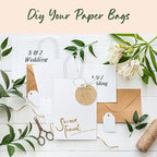 GSSUSA 100 Pack White Paper Bags with Handles, Small Gift Bags 5.25x3.75x8 - Image 5