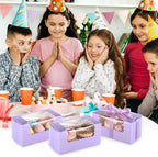 Ireer 60 Pcs 8x4x4 Inch Bakery Boxes with Window for Bread, Purple - Image 3
