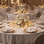 32Pcs Gold Votive Candle Holders | Polka Dot Round Glass | Wedding Decor - Image 2