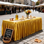 Wish Care Gold Satin Table Clothes for 4 Foot Rectangle Tables, 4FT Wrinkle Resistant Glitter Rectangle Tablecloths, Party Table Covers for Wedding Banquet, Baby Shower, Birthday, Holiday Dinner by WishCare