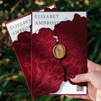 Burgundy Velvet Wedding Invitations, Elegant Flower Laser Cut Invitation with QR Code, Luxury Gold Wax Seals, Customizable Tri Fold Invitations Card (25pcs Blank Invitation) by YaboQuirkCraft