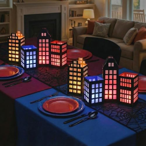Rossesay 12 Pcs Hero City Lantern Table Centerpiece for Hero Party Decor - Image 5