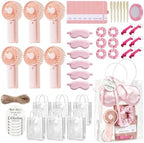6 Set Summer Baby Shower Prizes for Game Winners, Pink Handheld Fan Favor by Unknown
