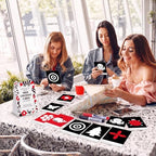 Sinload 57 Pcs Baby DIY High Contrast Card Games Set, Red,Black - Image 3