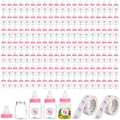 144 Pcs Mini Baby Shower Milk Bottles Favors for Baby Shower White Plastic Mini Bottles for Party Favors Boy Party Games Decorations by Patscorai