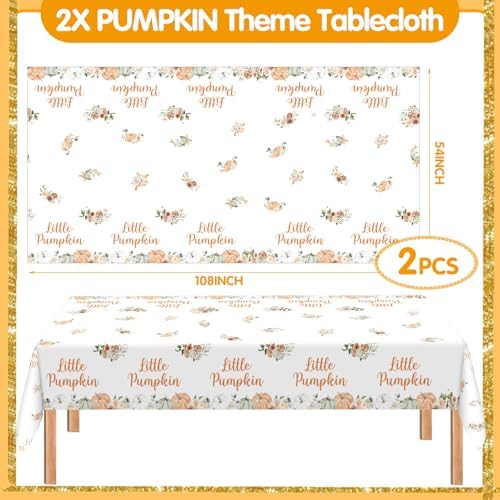 405 Pcs Little Pumpkin Baby Shower Party Decorations - Image 6
