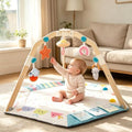 Baby Play Gym Mat with Multiple Sensory Developmental Zones for 0-18Months Babies by Enborbabe