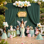 20ftx15ft Hunter Green Backdrop Curtains for Parties, Wrinkle Free Polyester Hunter Green Photo Backdrop Drapes 4 Panels 15 ft Long Back Drop Cloth for Wedding Birthday Photography Background Party - Image 6