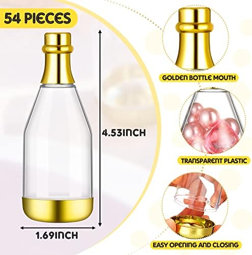 Cunhill 54 Pcs Mini Champagne Bottles Wedding Favors Bulk, Gold - Image 2