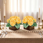 Yellow Dining Table Centerpiece Set of 6, Pre-Made, Wooden Box - Image 4