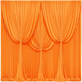 40x10FT Orange Backdrop Curtains for Wedding Parties, Wrinkle Free Polyester Photography Backdrop Drapes for Wedding Baby Shower Birthday Parties Stage Background Stand Decorations 4x10ft,10 Panels by Partisky