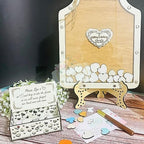 Personalized Mason Jar Wedding Guest Book Alternative Drop Box, Rustic Set - Image 4