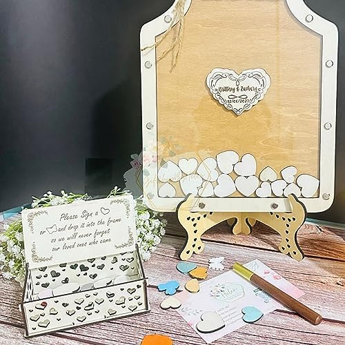 Personalized Mason Jar Wedding Guest Book Alternative Drop Box, Rustic Set - Image 4