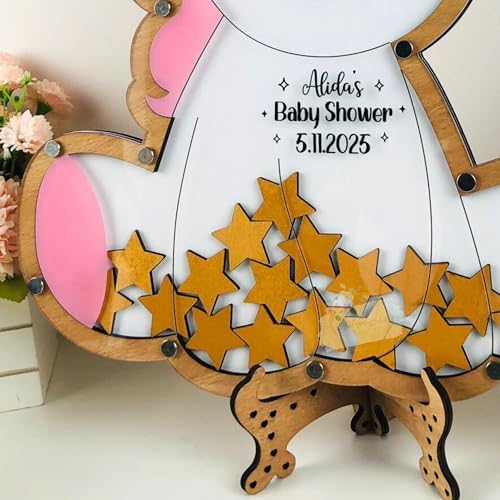 Unicorn Baby Shower Guest Book Alternative - Wooden Frame Drop Box - Image 2