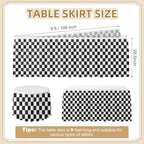 Sanwarm Table Skirt, 29" x 108", for Rectangular & Round Desk Checkered - Image 2