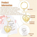 50Set Baby Foot Modeling Keychain with Organza Bags Thank You Tags, Wedding Party Favor Souvenir Gift for Guests - Image 3