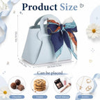 Kacctyen 50 Pack Mini Leather Purse Gift Bags PU Wedding, Sky Blue - Image 2