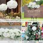 AVIVIHO 65pcs White Flowers Hydrangea Artificial Flowers Bulk Ivory White Fake Flowers Faux Hydrangea Silk Flowers with Stems Perfect for Weddings Centerpieces Wreath Home Garden Party Decoration - Image 6