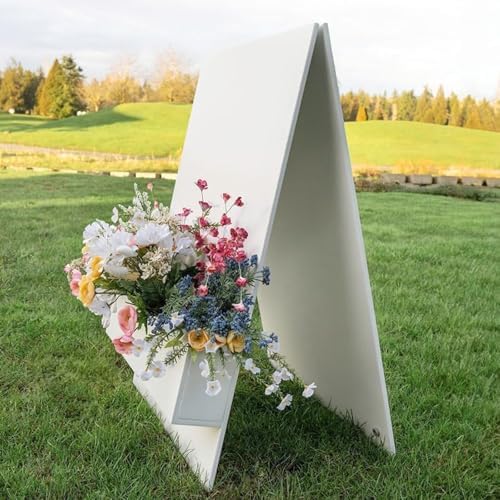 DIY Flower Box Welcome Sign, Freestanding Blank Door or Easel Display for Weddings and Events, Floral Reception Décor, 65x40cm (25.6x15.7in) by Unknown