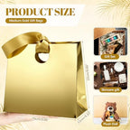 Feifeiya 30 Pcs Medium Gold Gift Bags with Ribbon Handle - Image 2