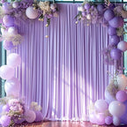 Lavender Backdrop Curtain for Parties Wedding Wrinkle Free Light Purple Photo Curtains Backdrop Drapes Fabric Decoration for Baby Shower Photoshoot 5ft x 7ft,2 Panels - Image 4