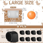 8 Sets Brown Heart Baby Shower Swing Shaking Balls Activity Set for Adults - Image 2