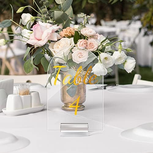 Qunclay 40 Pack Table Numbers 1-40 4 x 6 Inch Gold Acrylic Stands - Image 5
