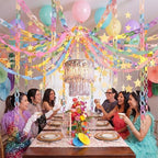 Fancy Princess Birthday Party Decor Garland, Pastel, Small, 8 Pcs - Image 4
