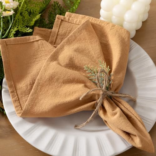 Cloth Napkins Fall Washable Reusable Linen Wedding Party Home Table Decor by Socomi