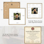 Signature Picture Frame 18x18, Aluminum Signable Frame with Glass, Bronze - Image 2