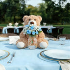 Sliner 6 Sets Blue Bear Baby Shower Centerpieces Gender Reveal Decorations - Image 5