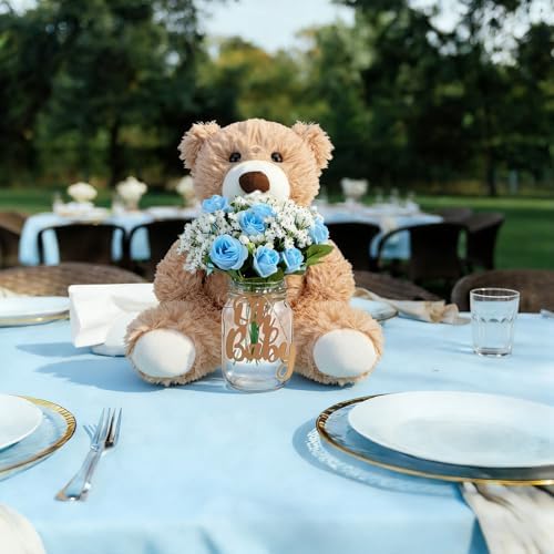 Sliner 6 Sets Blue Bear Baby Shower Centerpieces Gender Reveal Decorations - Image 5