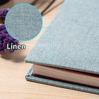 Large Photo Album Self Adhesive 4x6 8x10 10x12 13"x12.8" Magnetic Scrapbook Album 12.6"x11" Inch 60 Sticky Pages Linen Cover DIY Photo Album with A Metallic Pen and DIY Stickers(Green) - Image 4