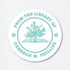 Personalized Book Labels, From the Library of Stickers, Set of 90 stickers 1.5 inch round, Book Stickers - Image 2
