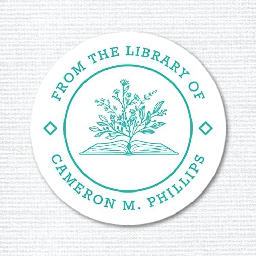 Personalized Book Labels, From the Library of Stickers, Set of 90 stickers 1.5 inch round, Book Stickers - Image 2