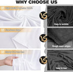 20x10FT Backdrop Curtains with Rod Pockets - Wrinkle Free Photo Stage Backdrop 4 Panels Curtains Drapes for Photography Wedding Party Baby Shower Decorations (White) - Image 7