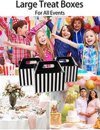Happyhiram 30 Pack Black Striped Large Gable Boxes, 9x6x6 Inch - Image 6