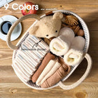 Baby Changing Basket Includes Diaper Caddy - Soft & Waterproof Dual-Cover, Portable, Changing Pad for Dresser & Changing Table, Gift for Baby Shower, Organic Cotton Rope - Image 4