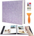 Large Photo Album Scrapbook, Holds 4x6, 8x10 Pictures, Self-Adhesive Pages for Baby, Wedding, Travel & Family Memories, Includes Metallic Pen & Scraper, DIY Memory Book for Gifts 11" X 10.8" 60 Pages by HoneyTolly