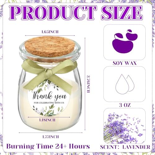 MTLEE 20 Pcs Sage Green Wedding Candle Favors Bridal Shower Gift for Guests - Image 6