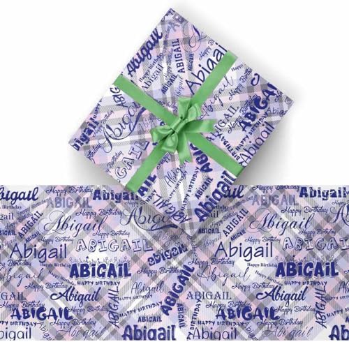 AOFUN Personalized Name Gift Funny Birthday Wrapping Paper Mens Wrapping Paper Gift Wrap Funny Unique Wrapping Paper Love Wrapping Paper 5 Rolls 58"" x 23"", Style 18 - Image 2