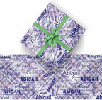 AOFUN Personalized Name Text Cute Gifts For Best Friends Mens Birthday Wrapping Paper Custom Name Text Wrapping Paper For Men Custom Wrapping Paper 3 Rolls 58" x 23" - Image 2