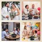 Audio Guest Book Wedding Phone,Audio Guestbook Phone Vintage Style Audio Message Voicemail for Graduation Retirement Party Birthdays Baby Shower Special Occasions (Black) - Image 7