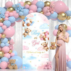 Gender Reveal Bear Arch Cover Backdrop Fabric Stand Cover - Image 6