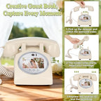 Video Audio Guest Book Wedding Phone, 1080P Video Guestbook Phone for Wedding, Bridal Shower, Birthday Party, Baby Shower, Anniversary Engagement (Rice White) - Image 5